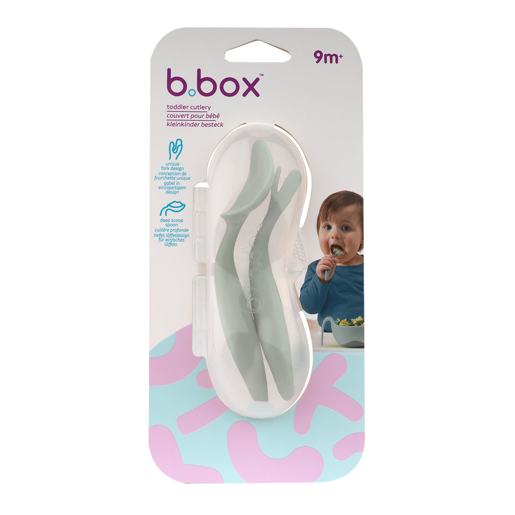 cubiertos infantiles 2 ud. con cajita - sage