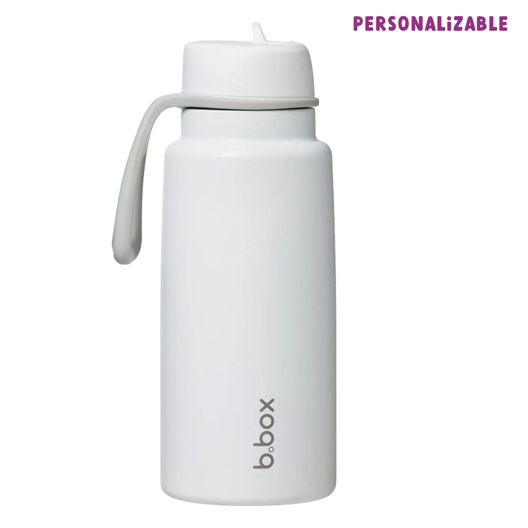 botella térmica con boquilla plegable y asa 1 litro – white out