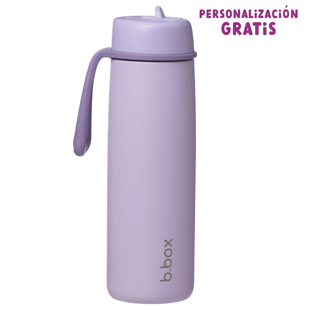 botella térmica con boquilla plegable y asa 690ml - lilac love