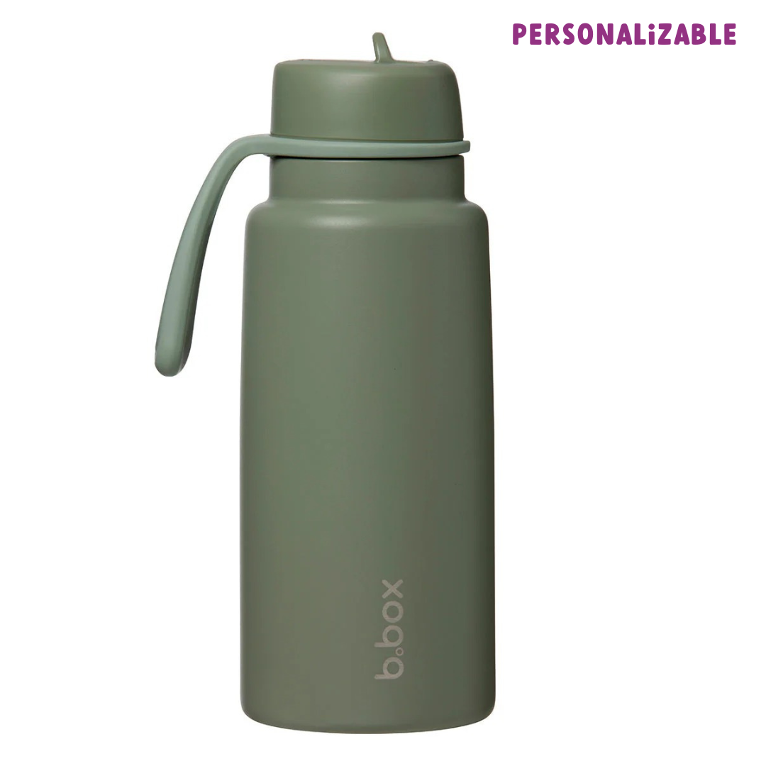 botella térmica con boquilla plegable y asa 1 litro - olive