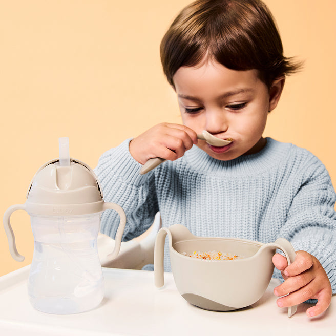 Toddler cutlery set - latte