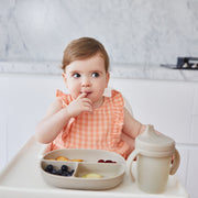 plato de silicona con tapa - latte