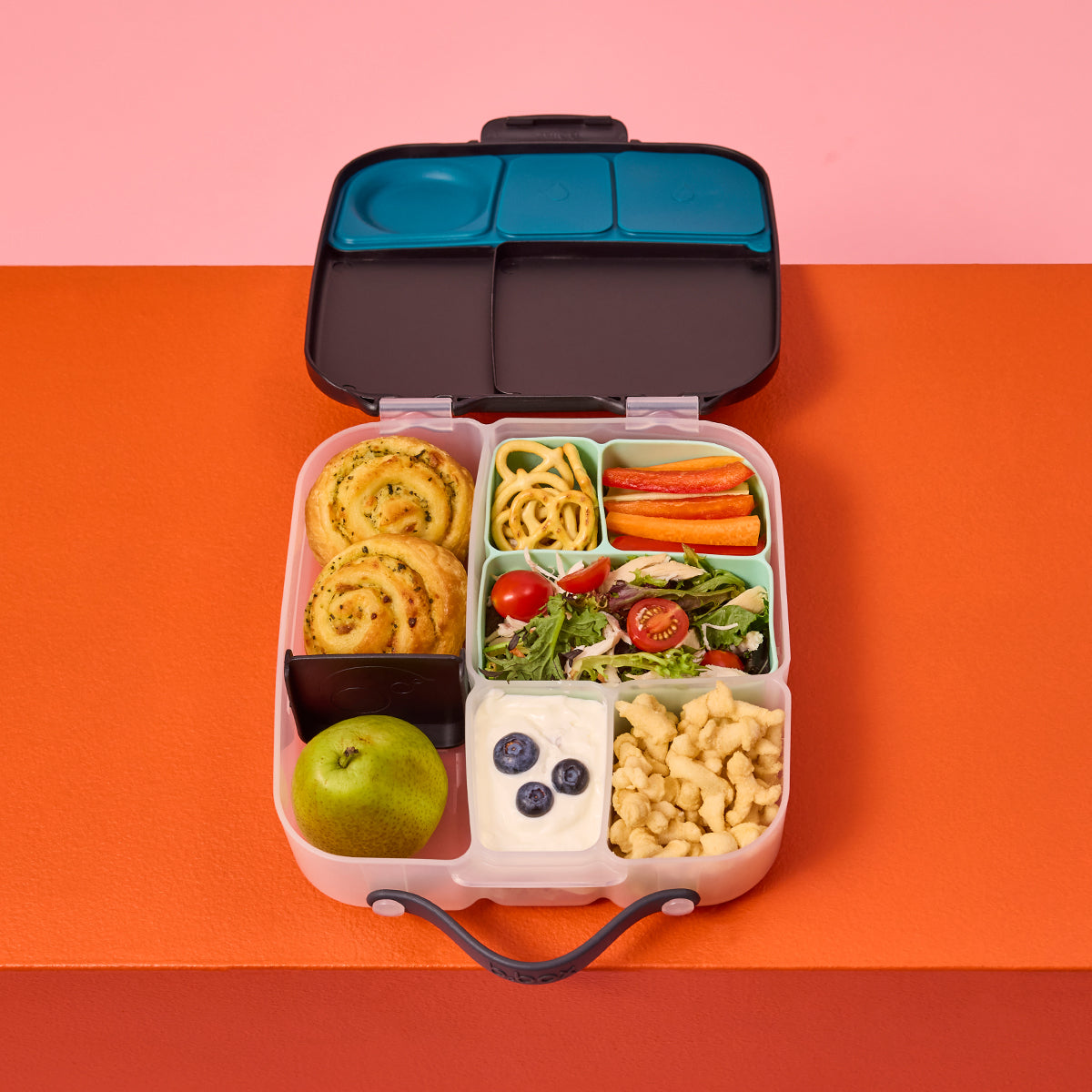 organizador silicona para fiambrera grande | lunchbox - forest