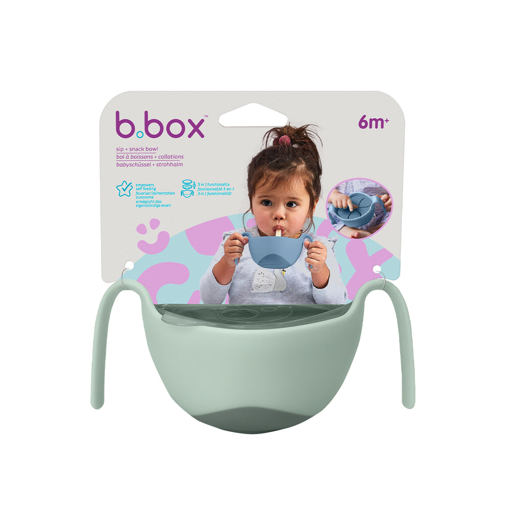 dispensador merienda 3 en 1 Sip + Snack - sage