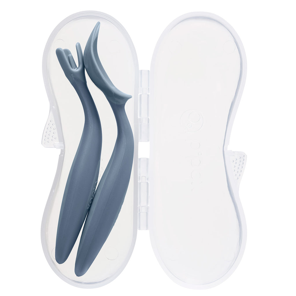 cubiertos infantiles 2 ud. con cajita - ocean