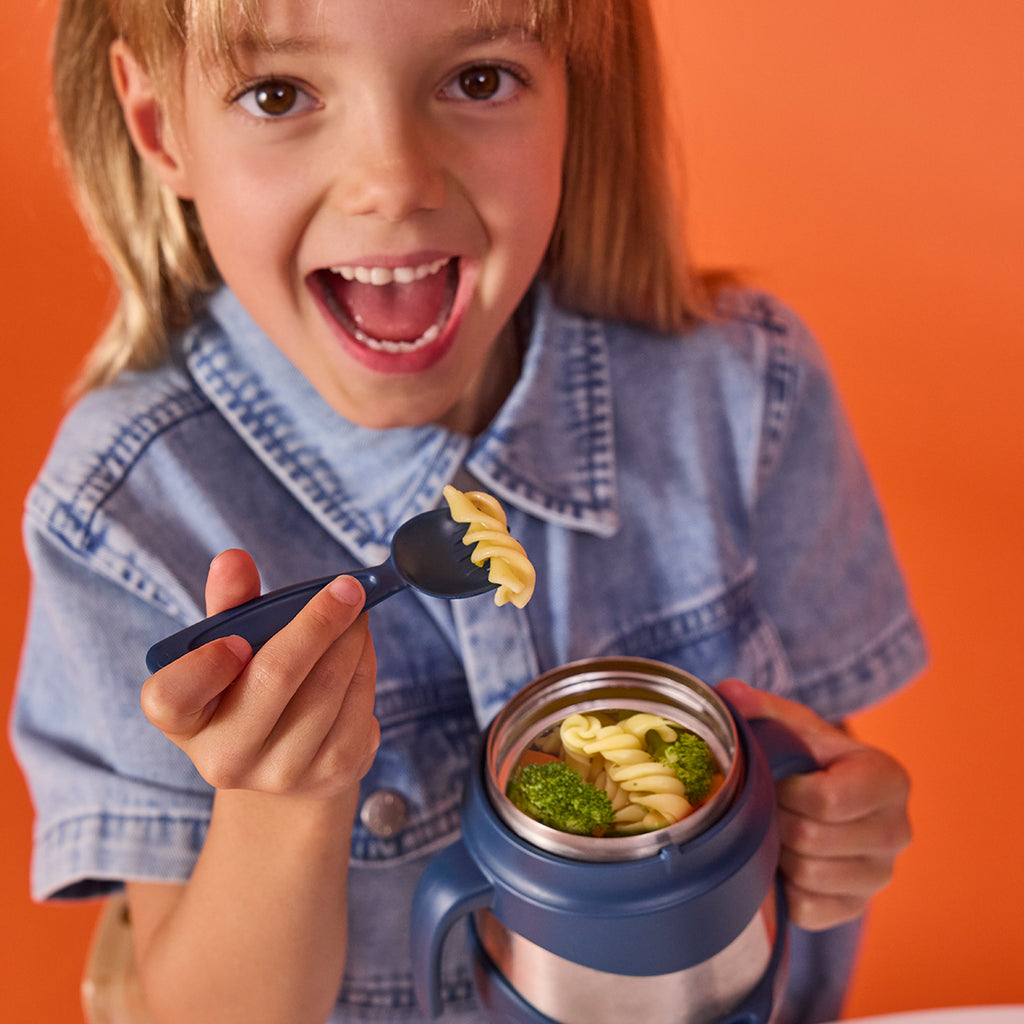 termo con cuchara/tenedor - midnight