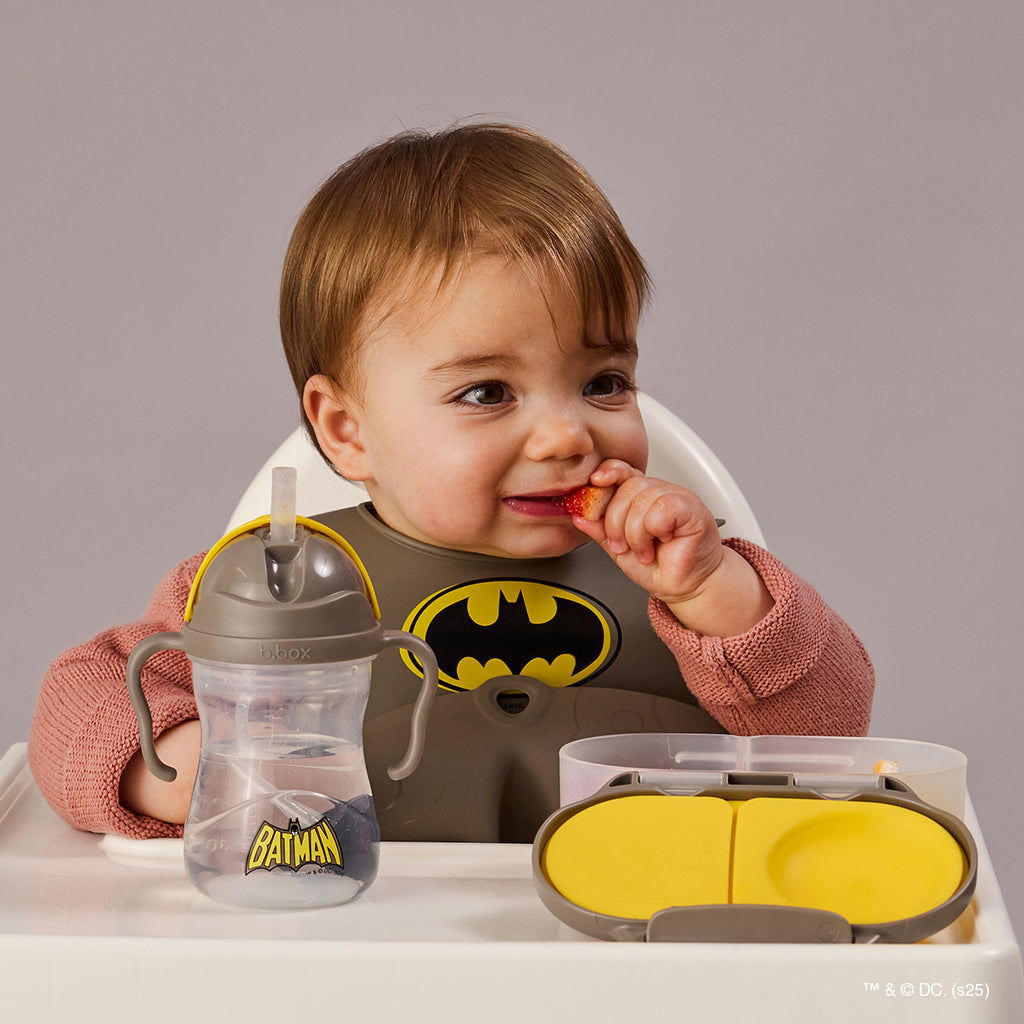 taza con pajita flexible con pesa – Batman