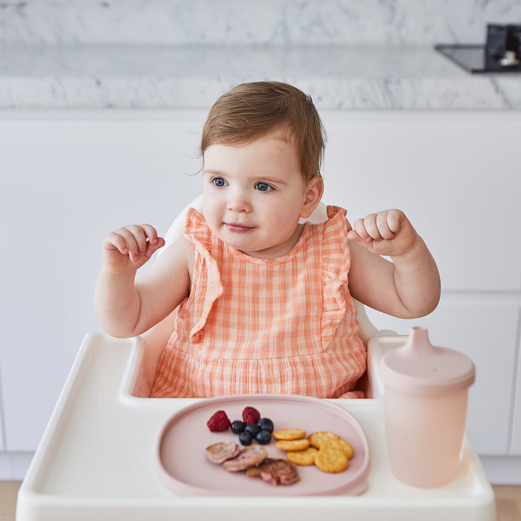 plato de silicona con tapa – blush