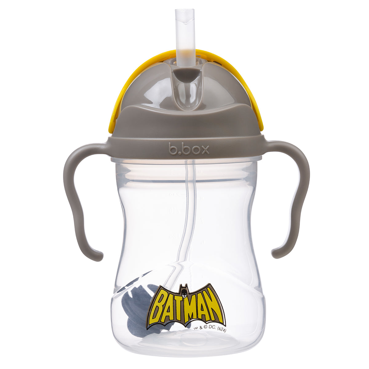 taza con pajita flexible con pesa – Batman