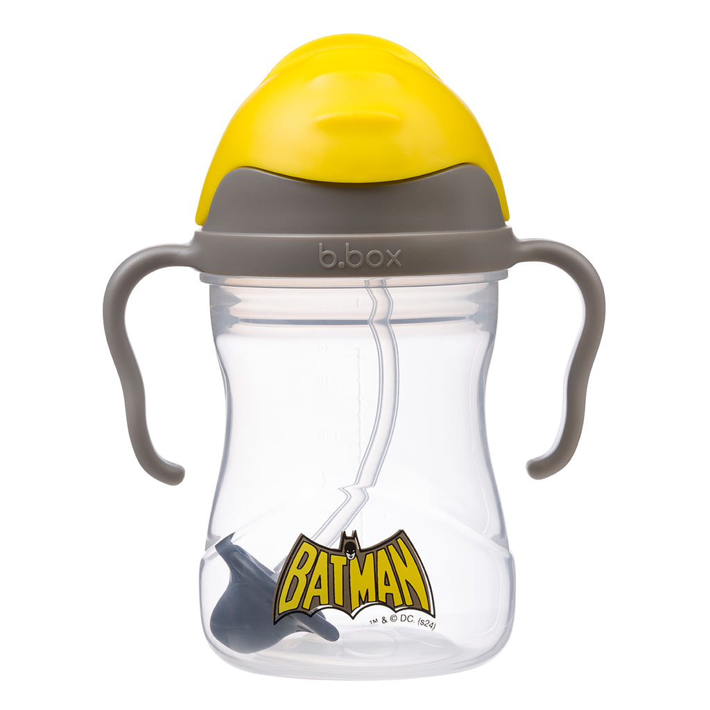 taza con pajita flexible con pesa – Batman