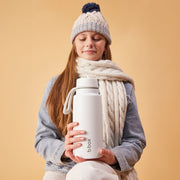 botella térmica con boquilla plegable y asa 1 litro – white out