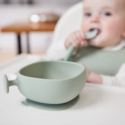 cuenco de silicona con tapa – sage