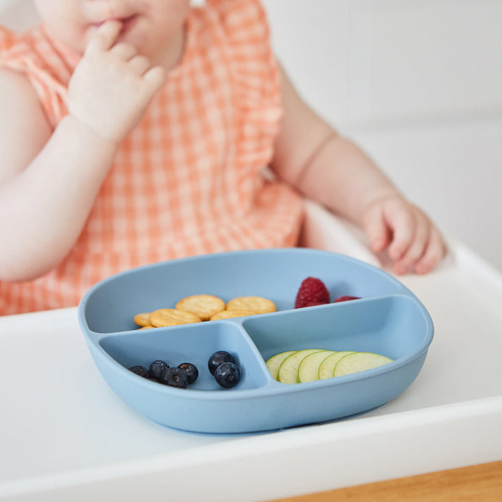 Silicone Plate + Lid - ocean
