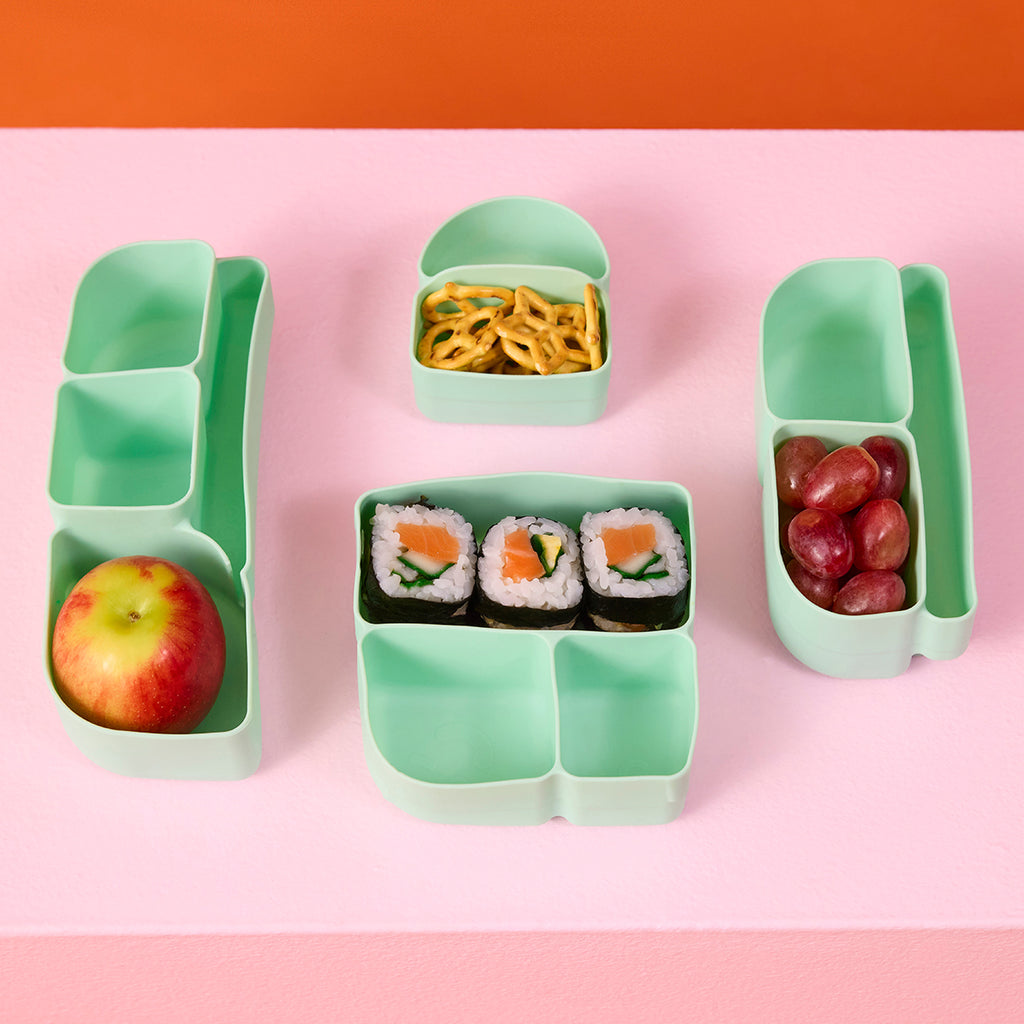 bandeja bento de silicona | fiambrera - bosque