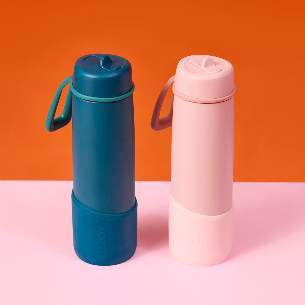 botella térmica con boquilla plegable y asa 690ml - sea glass