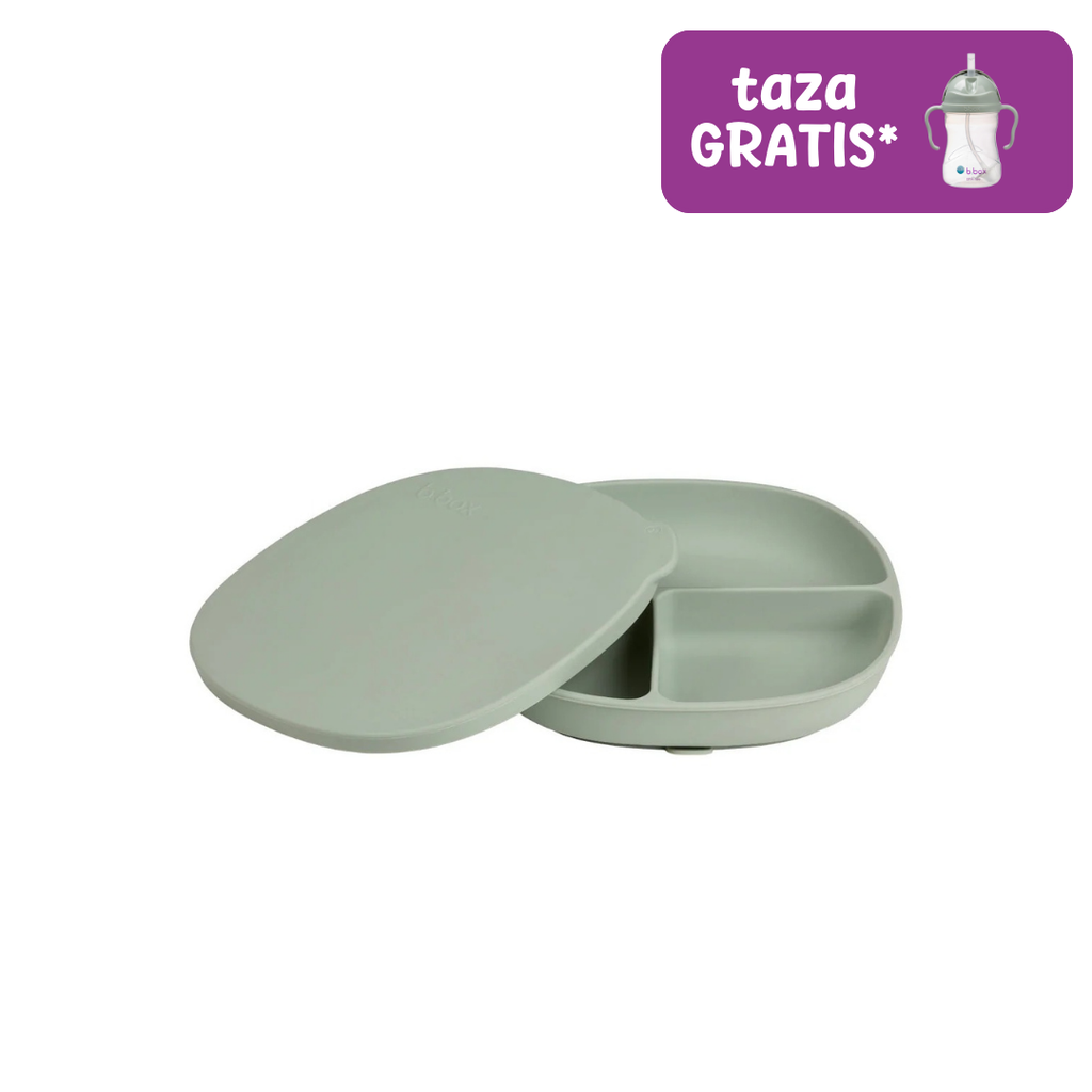 plato de silicona con tapa – sage