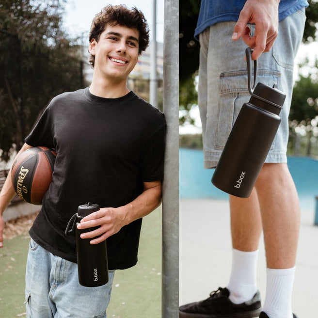 Insulated Flip Top 1 Litre Bottle - deep space