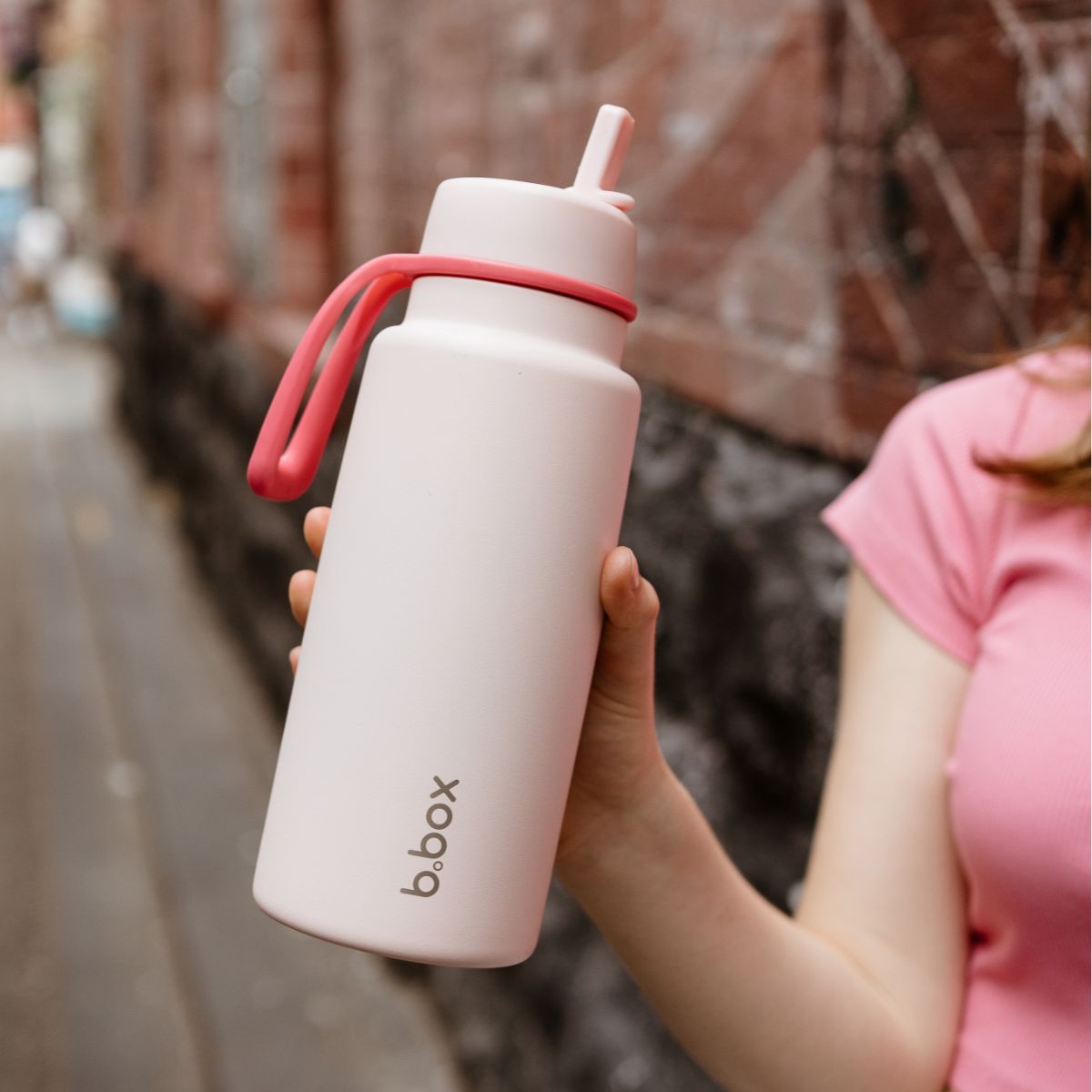 botella térmica con boquilla plegable y asa 1 litro – pink paradise