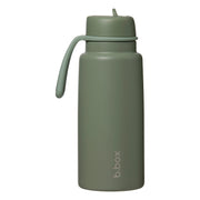 botella térmica con boquilla plegable y asa 1 litro - olive