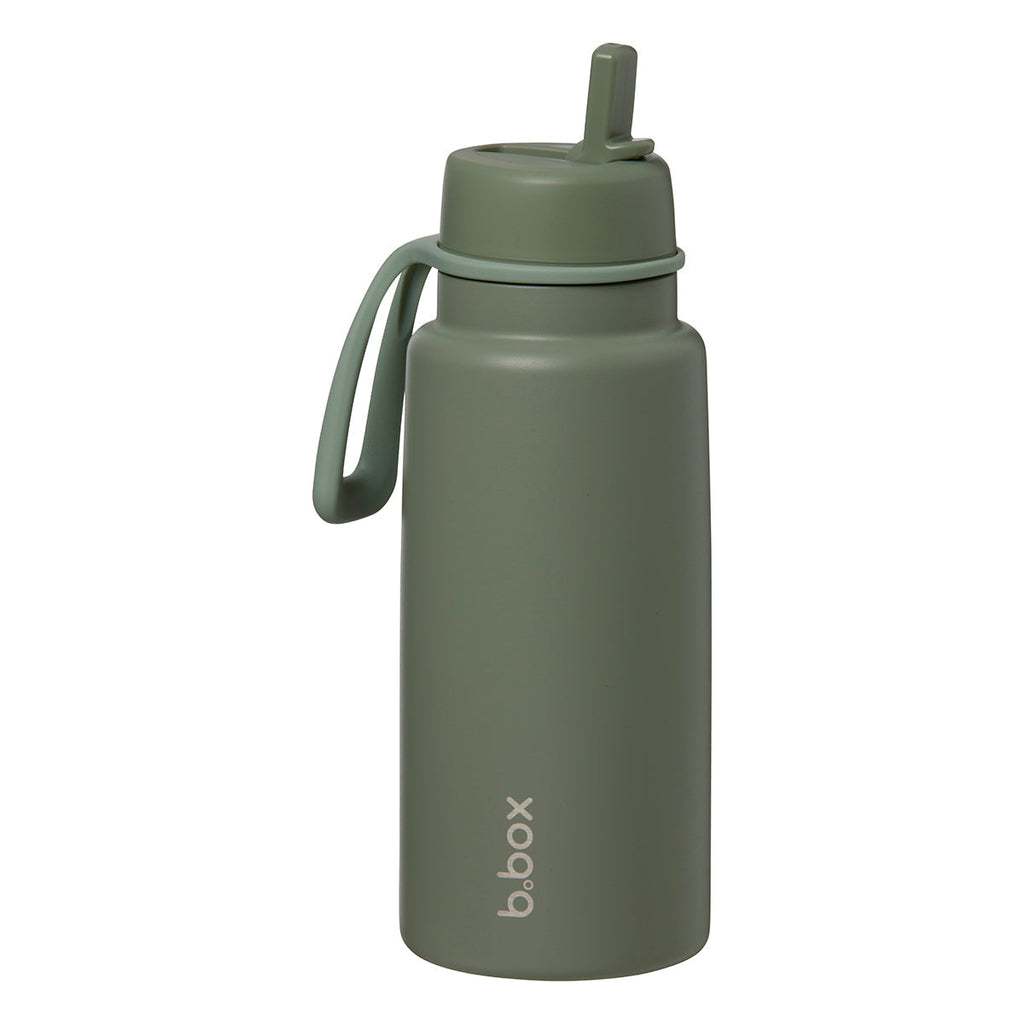 botella térmica con boquilla plegable y asa 1 litro - olive