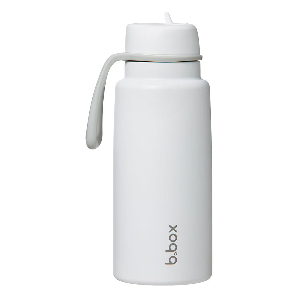 botella térmica con boquilla plegable y asa 1 litro – white out