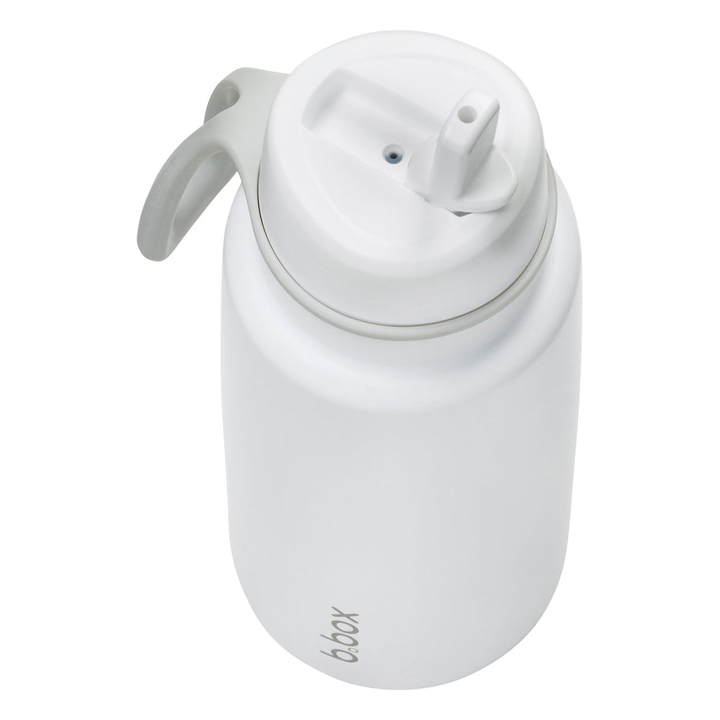 botella térmica con boquilla plegable y asa 1 litro – white out