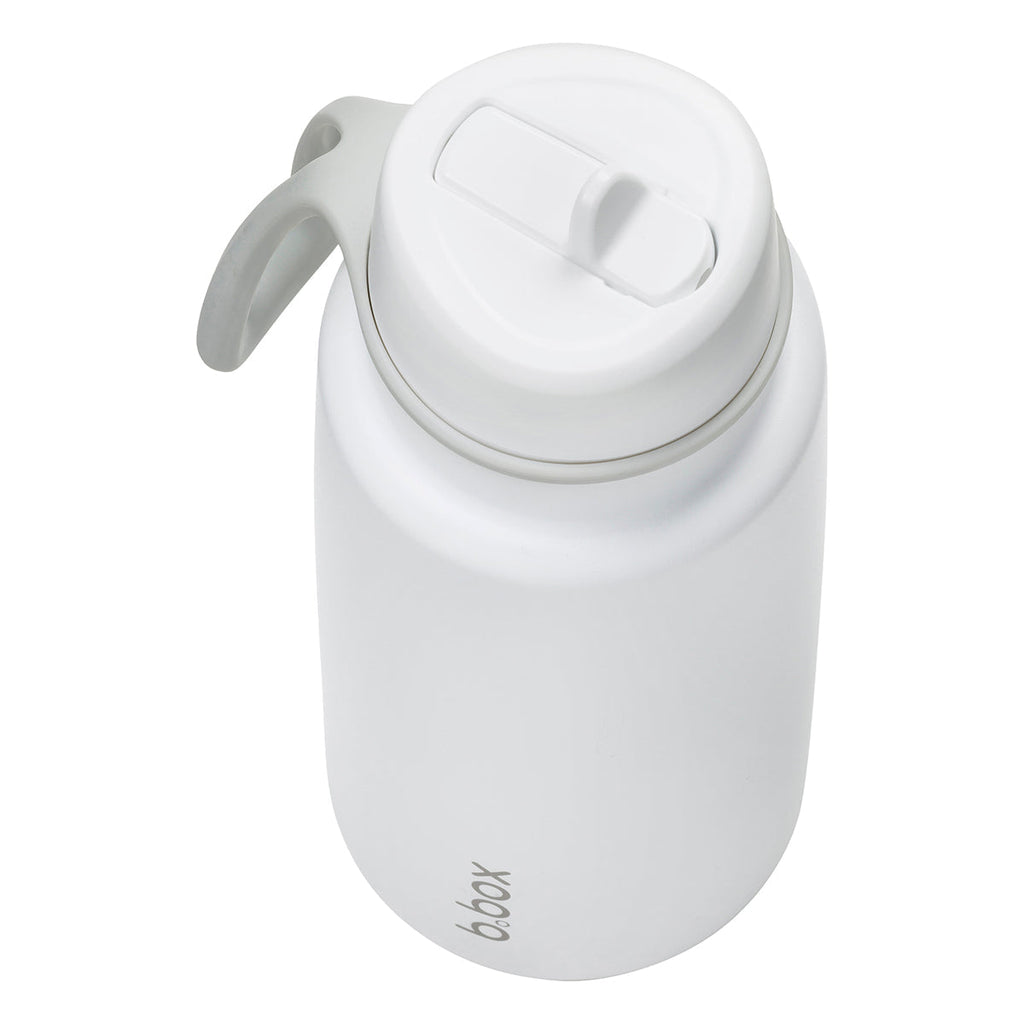 botella térmica con boquilla plegable y asa 1 litro – white out