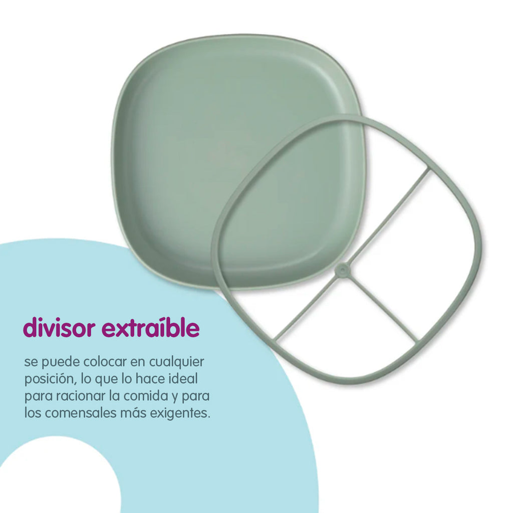 2 in 1 Suction Plate - sage