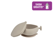 cuenco de silicona con tapa – latte