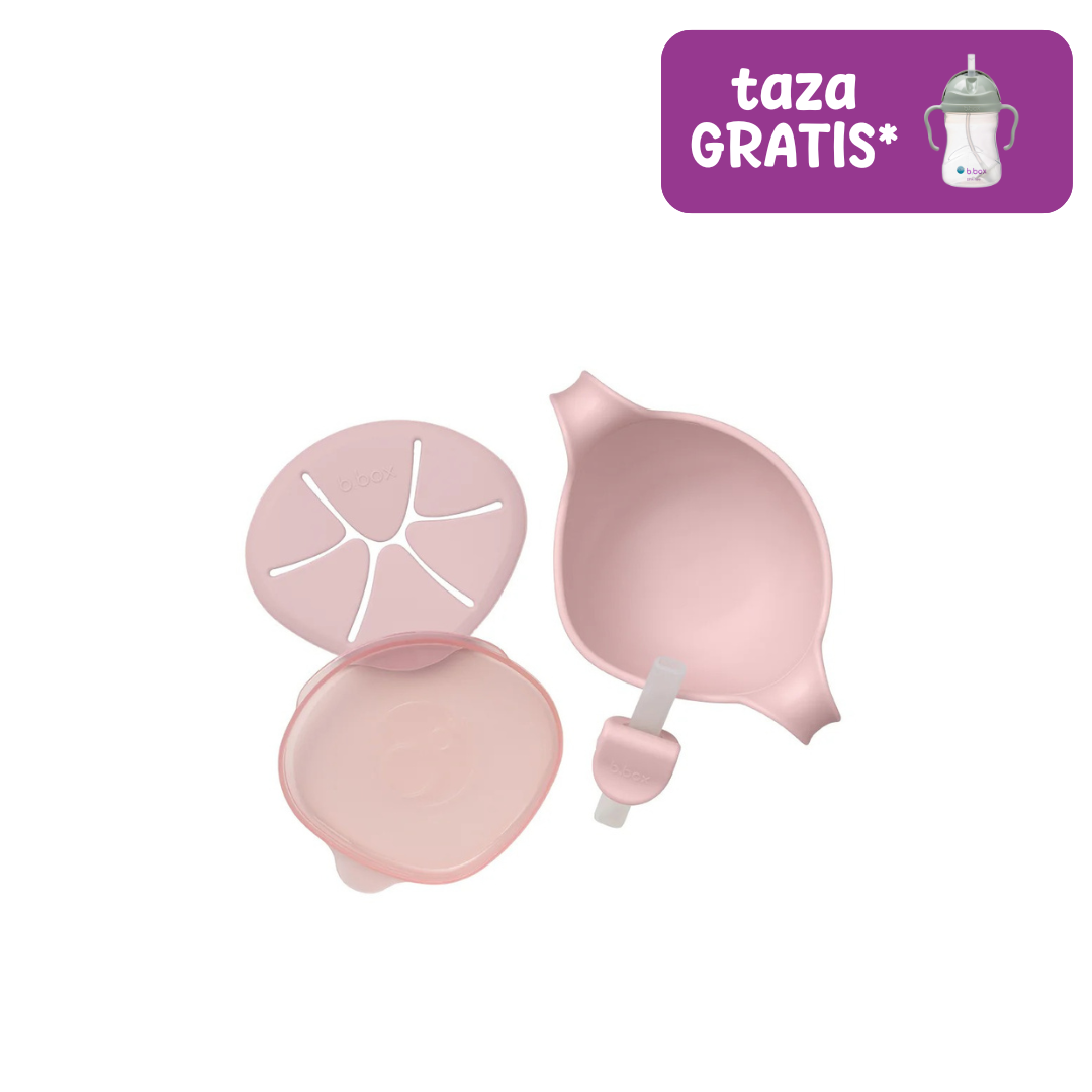 dispensador merienda 3 en 1 Sip + Snack - blush