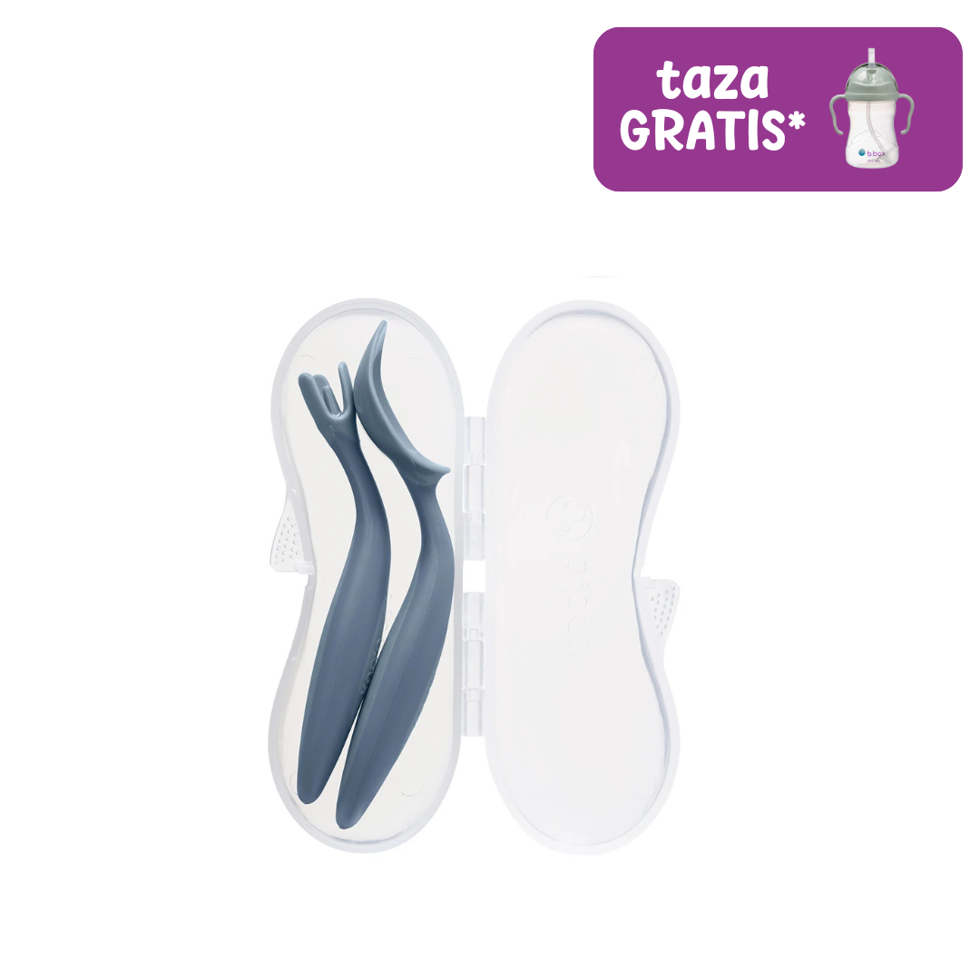 cubiertos infantiles 2 ud. con cajita - ocean