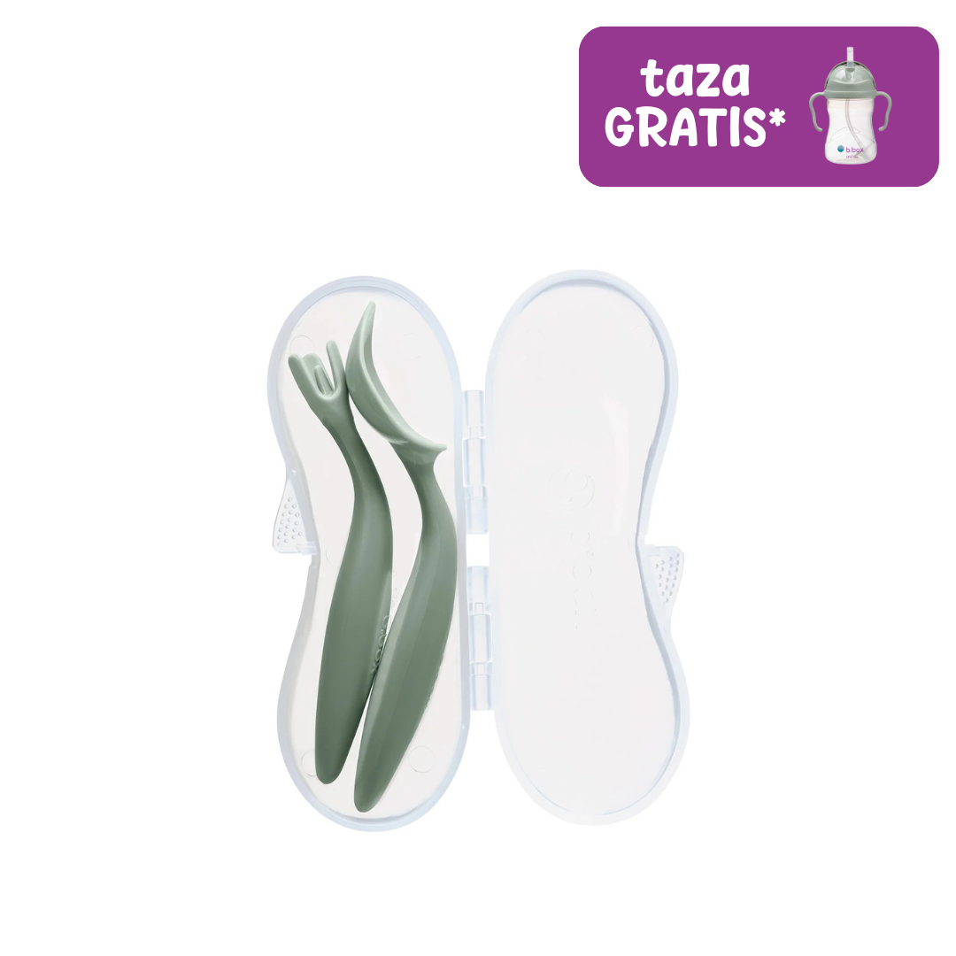 cubiertos infantiles 2 ud. con cajita - sage