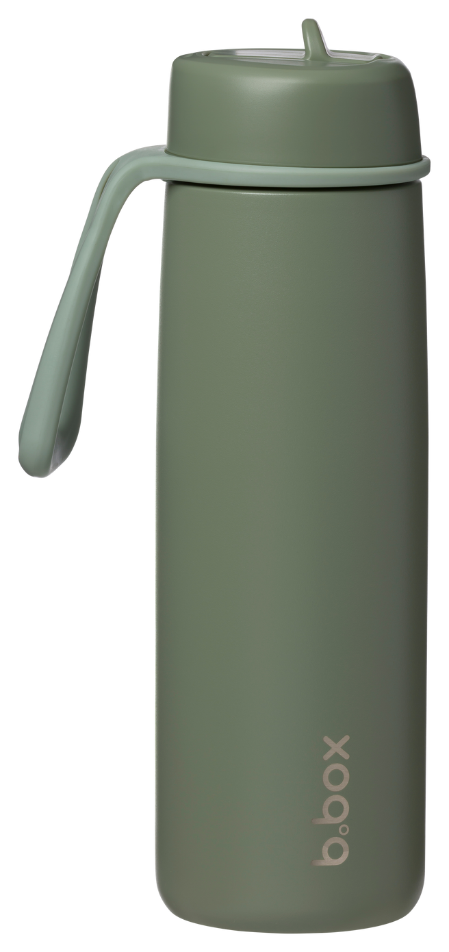 botella térmica con boquilla plegable y asa 690ml - olive