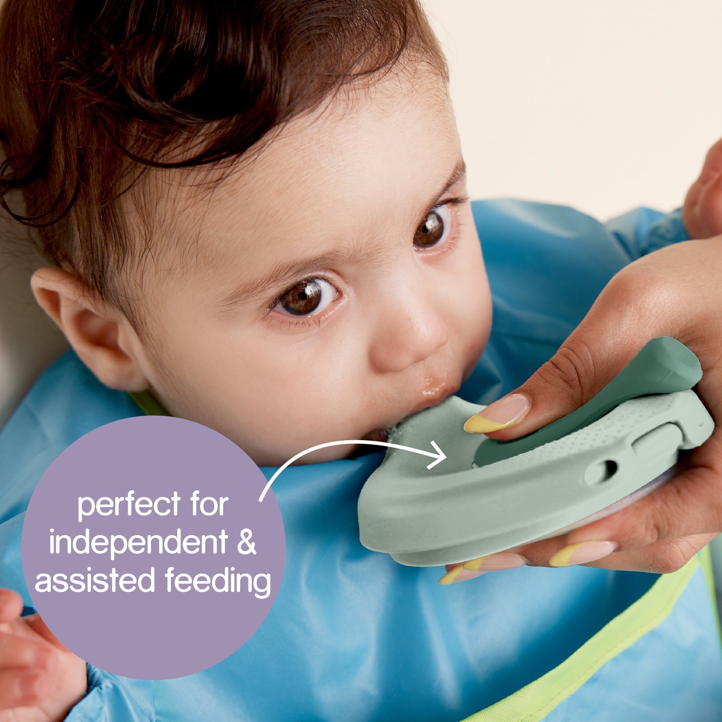 dispensador para purés reutilizable Fill + Feed – lullaby blue