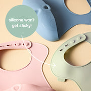 babero de silicona – blush