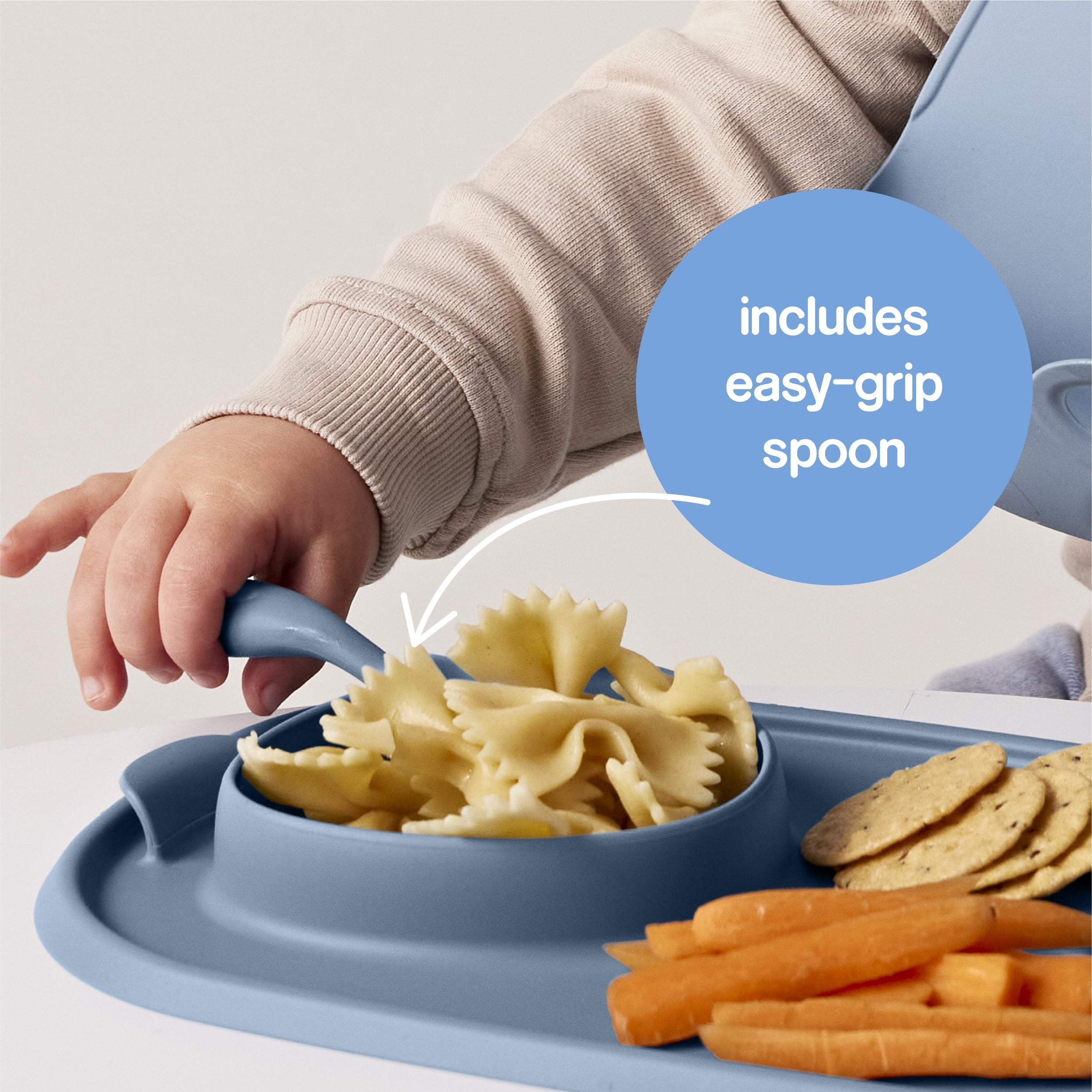 bandeja de silicona Roll + Go con cuchara – ocean