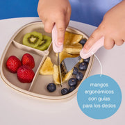 trío de cubiertos junior - sage