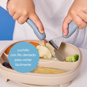 trío de cubiertos junior - sage