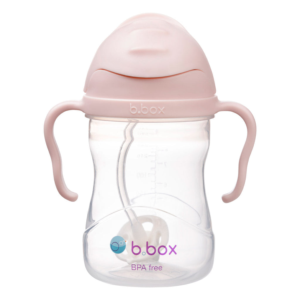 taza con pajita flexible con pesa – blush