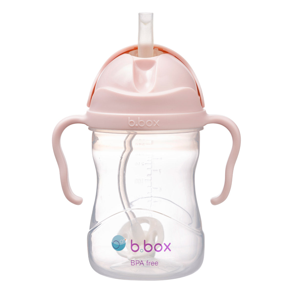 taza con pajita flexible con pesa – blush