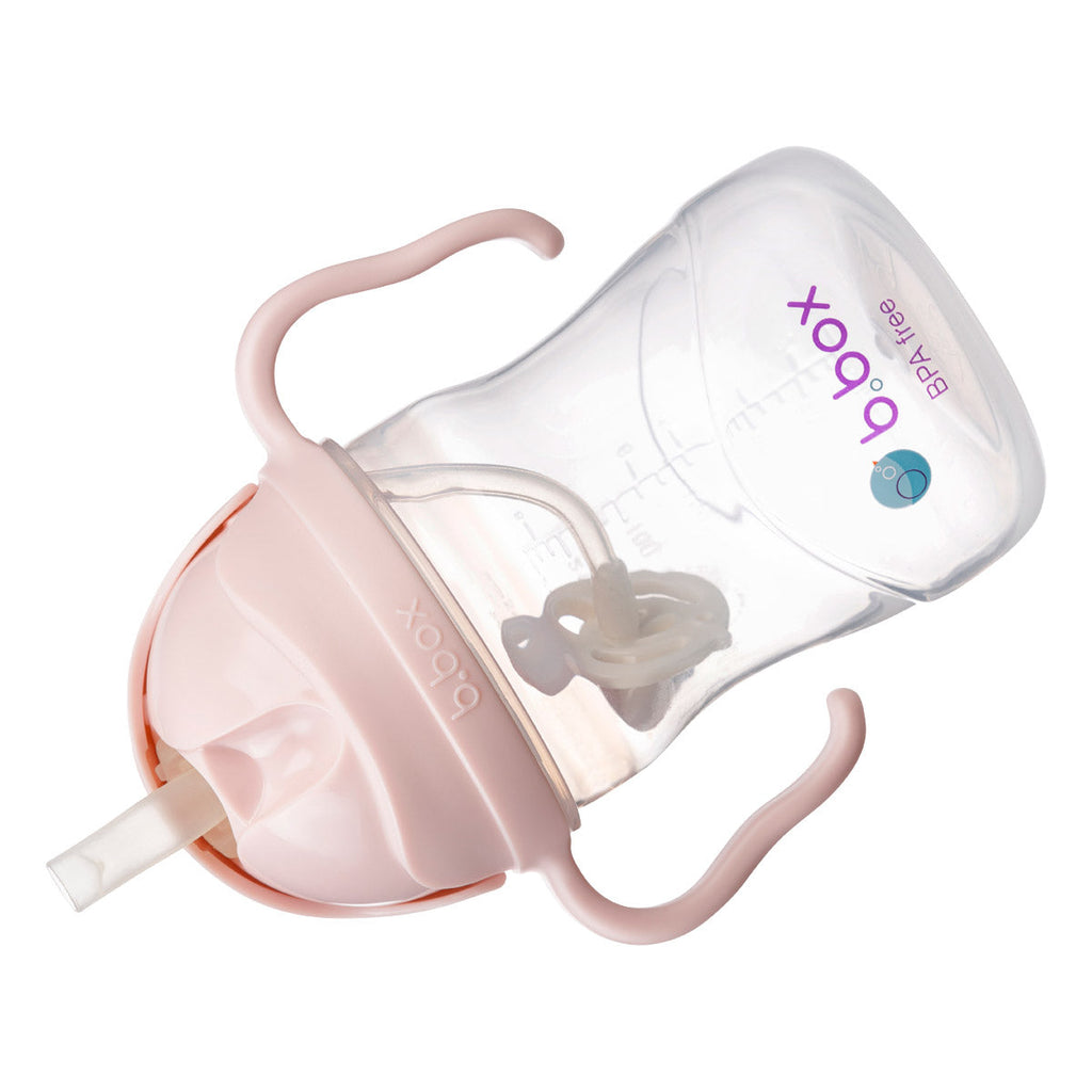 taza con pajita flexible con pesa – blush