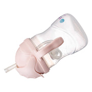 taza con pajita flexible con pesa – blush