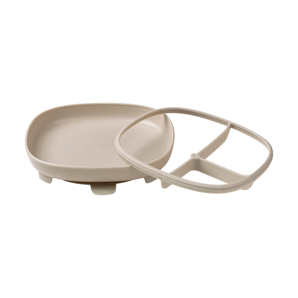 plato 2 en 1 con ventosa y compartimentos extraíbles – latte