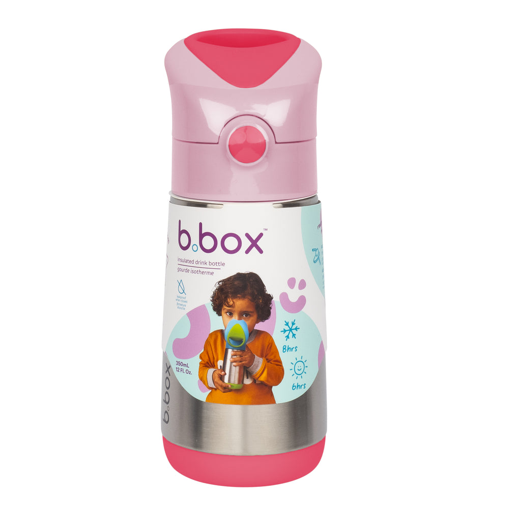 botella térmica con pajita 350ml - flamingo fizz