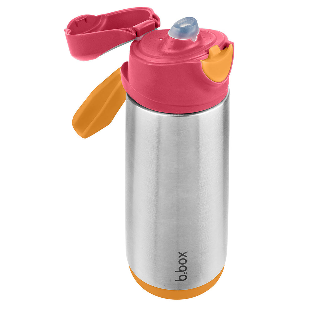 500ml insulated sport spout bottle - strawberry shake - b.box for kids