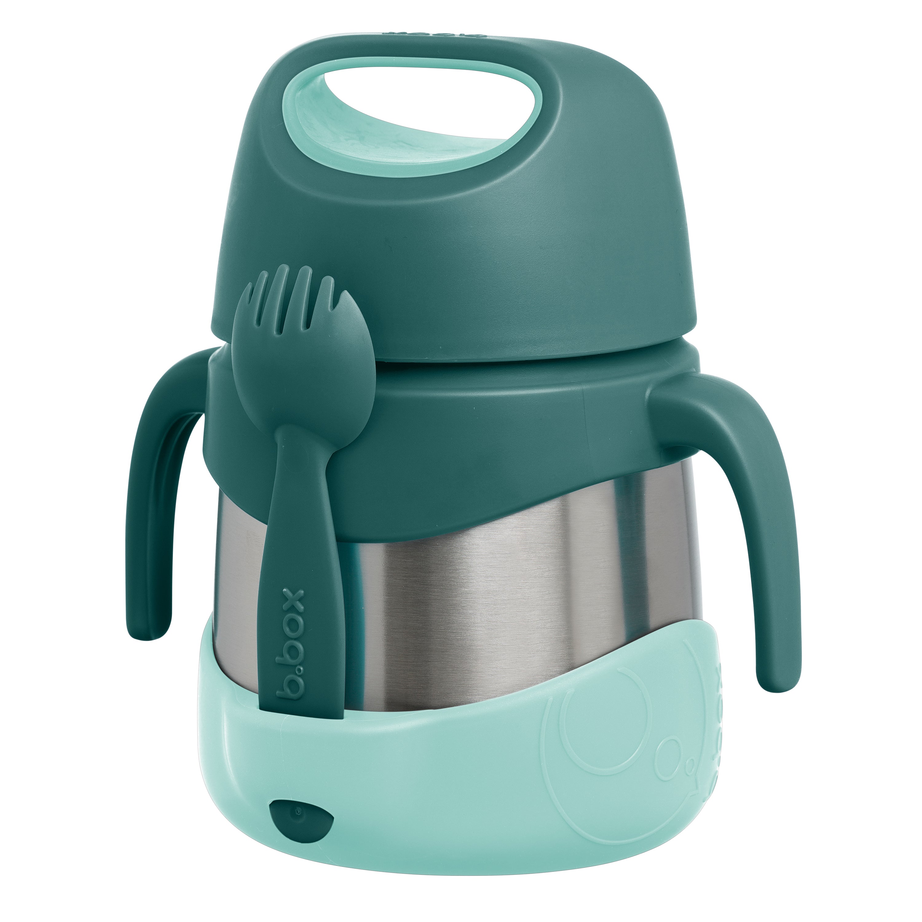 termo con cuchara/tenedor - emerald forest