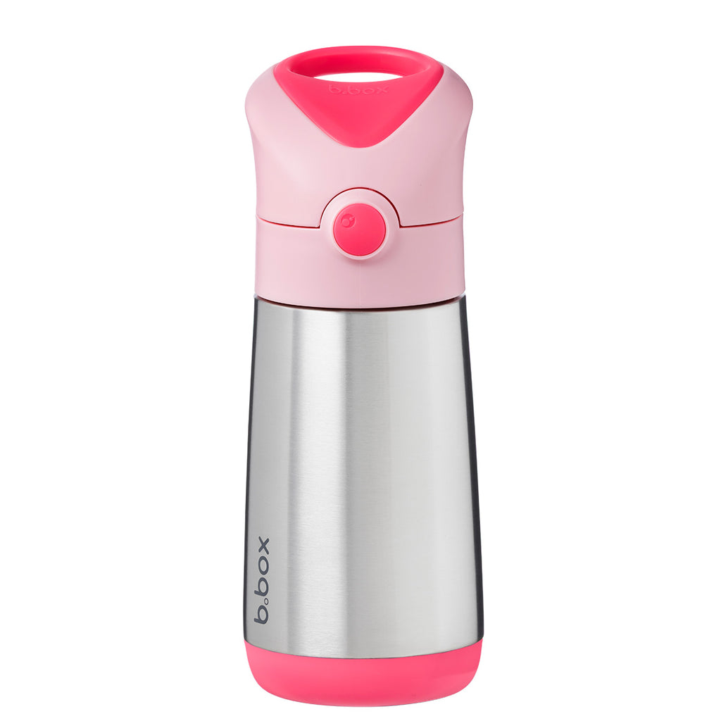 botella térmica con pajita 350ml - flamingo fizz