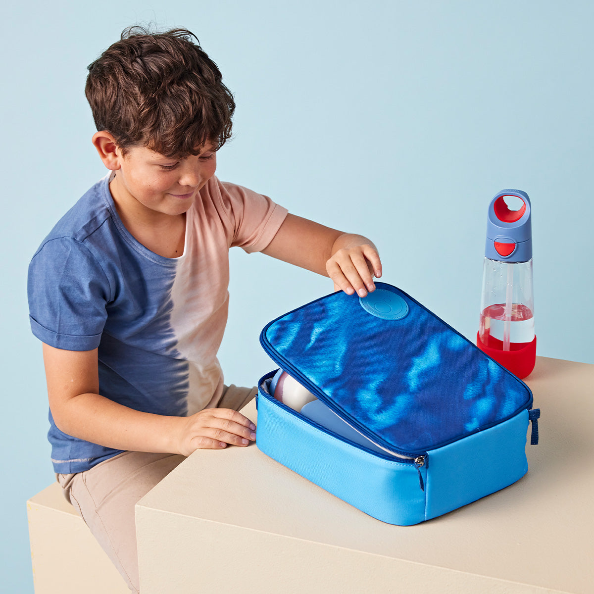 bolsa térmica flexible para el almuerzo - deep blue