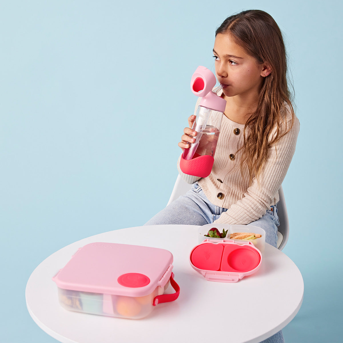 fiambrera infantil pequeña | snackbox - flamingo fizz