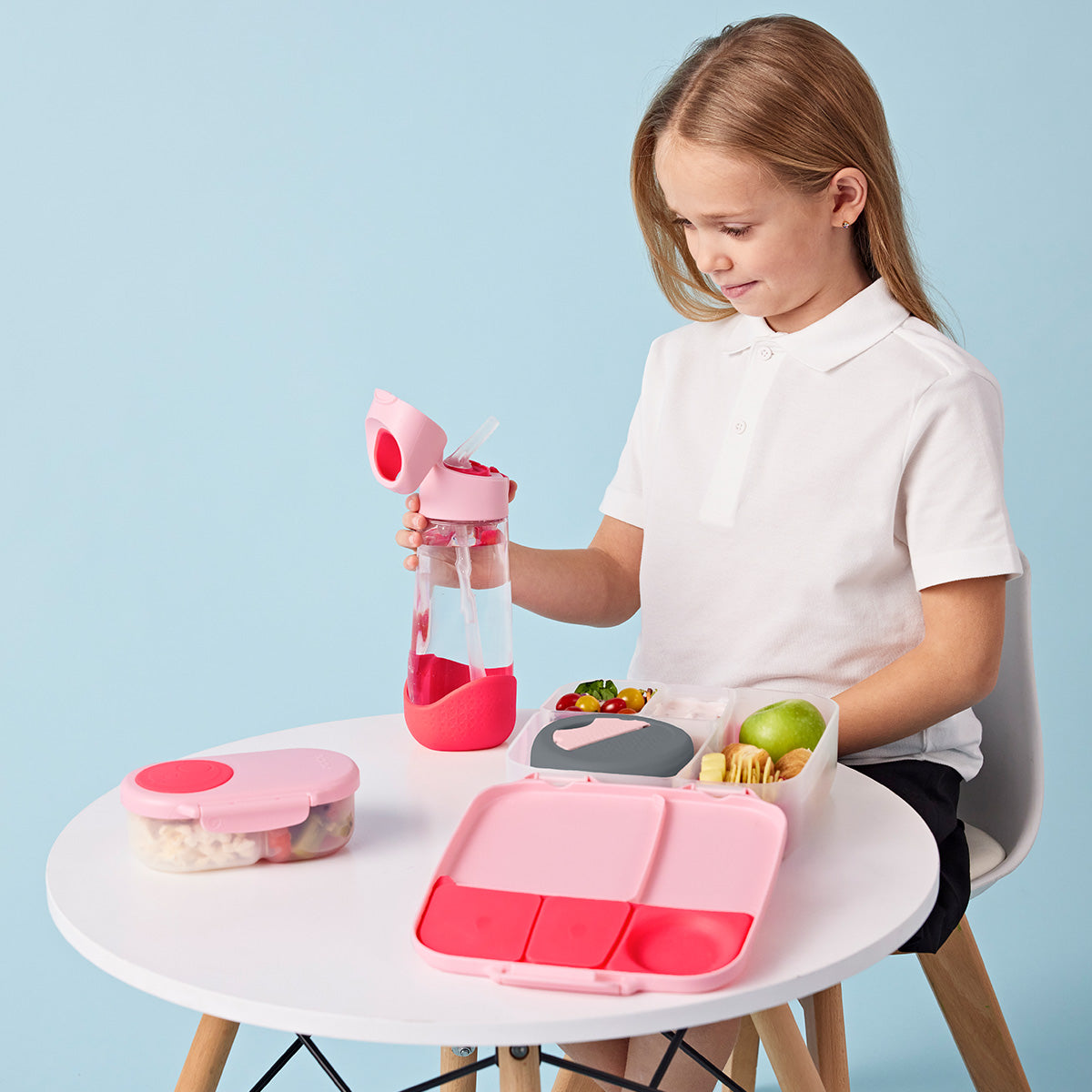 fiambrera infantil grande | lunchbox - flamingo fizz